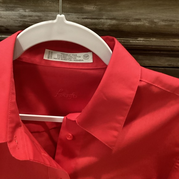 Foxcroft® Non-iron Classic Fit Solid Shirt Size 10 P - Picture 4 of 4